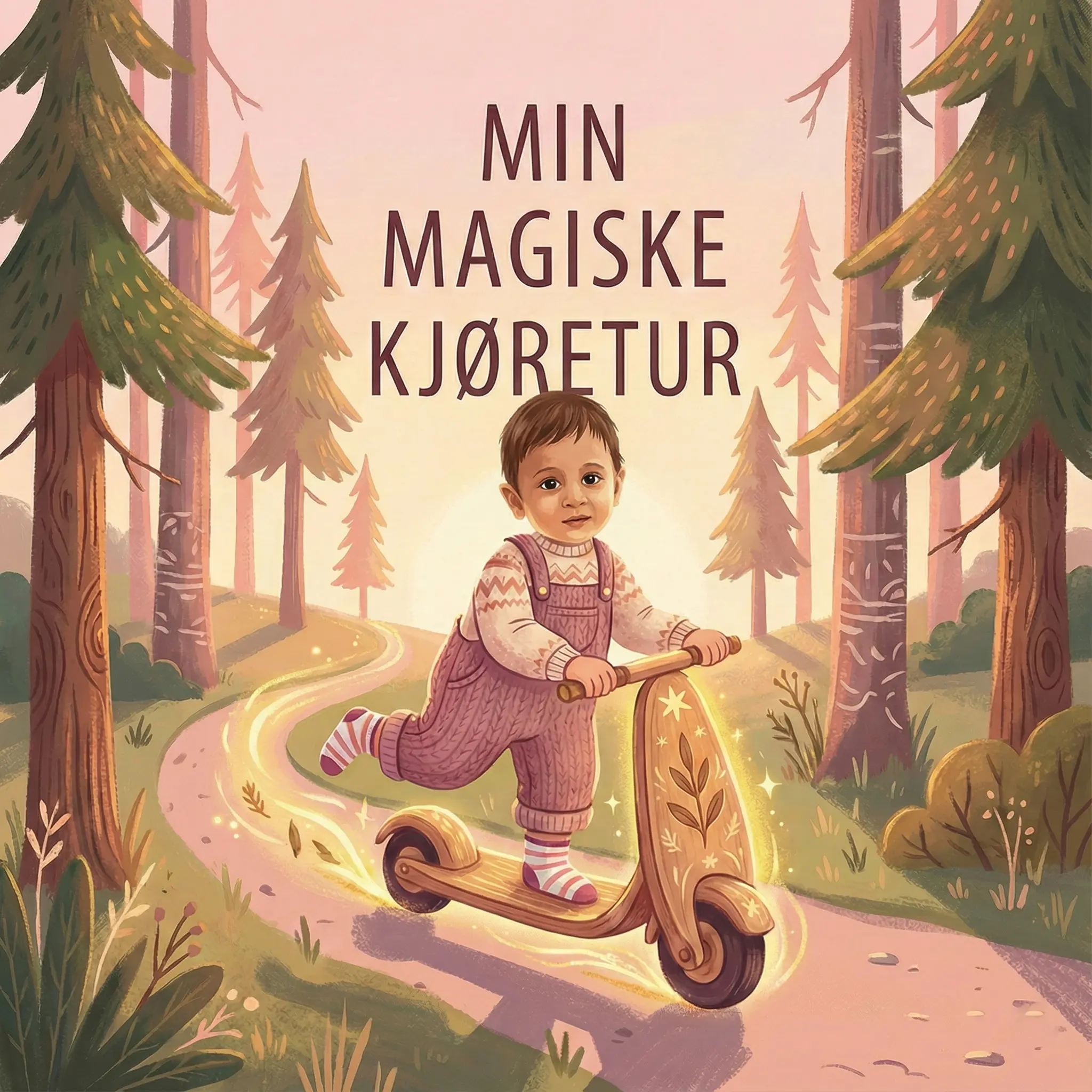 Det samme barnet gjengitt som helten i en illustrert barnebok