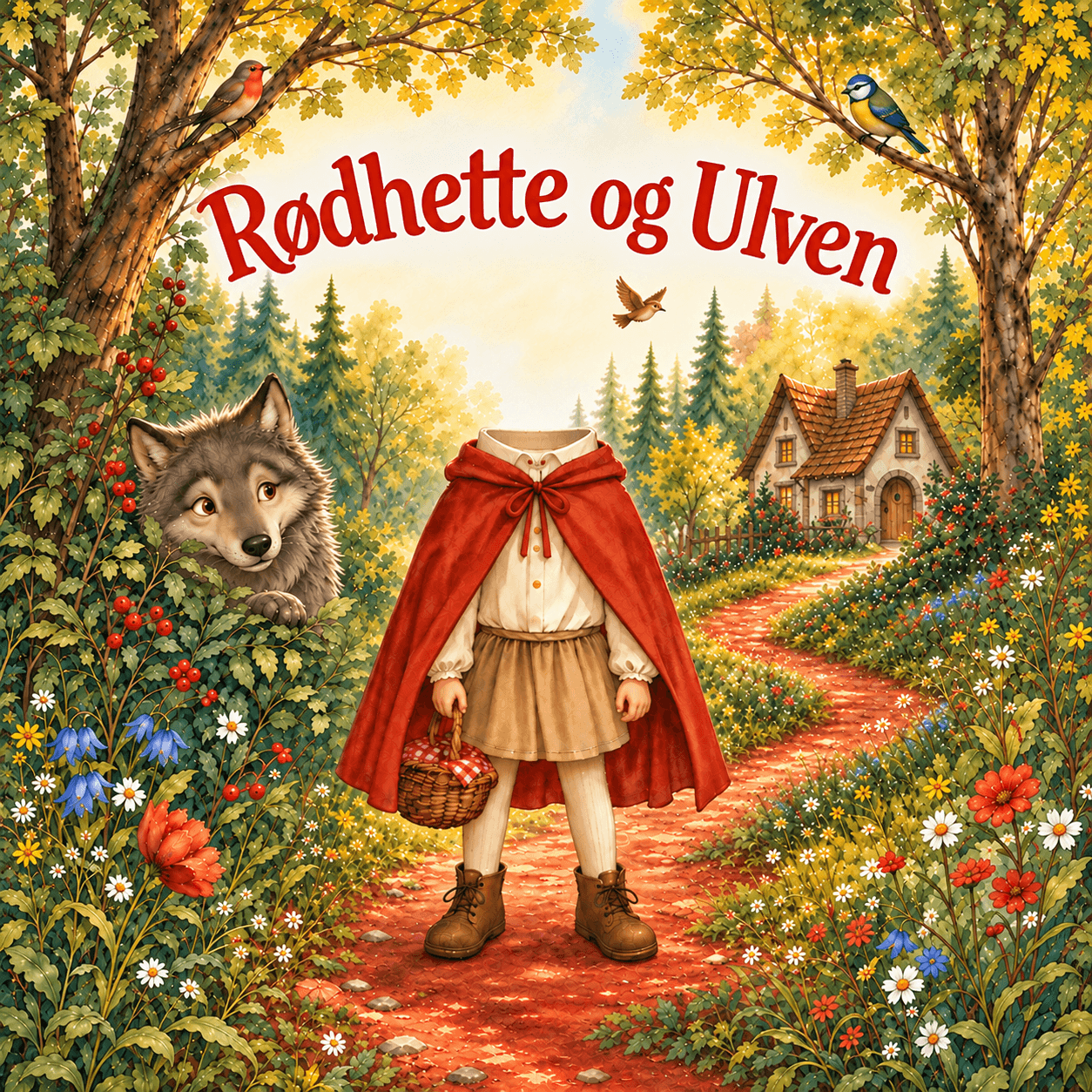 Tittelside fra Rødhette og ulven